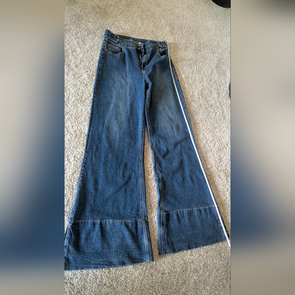 Rock & Roll Denim® Ladies Palazzo Flare Leg Jeans  - Picture 4 of 11